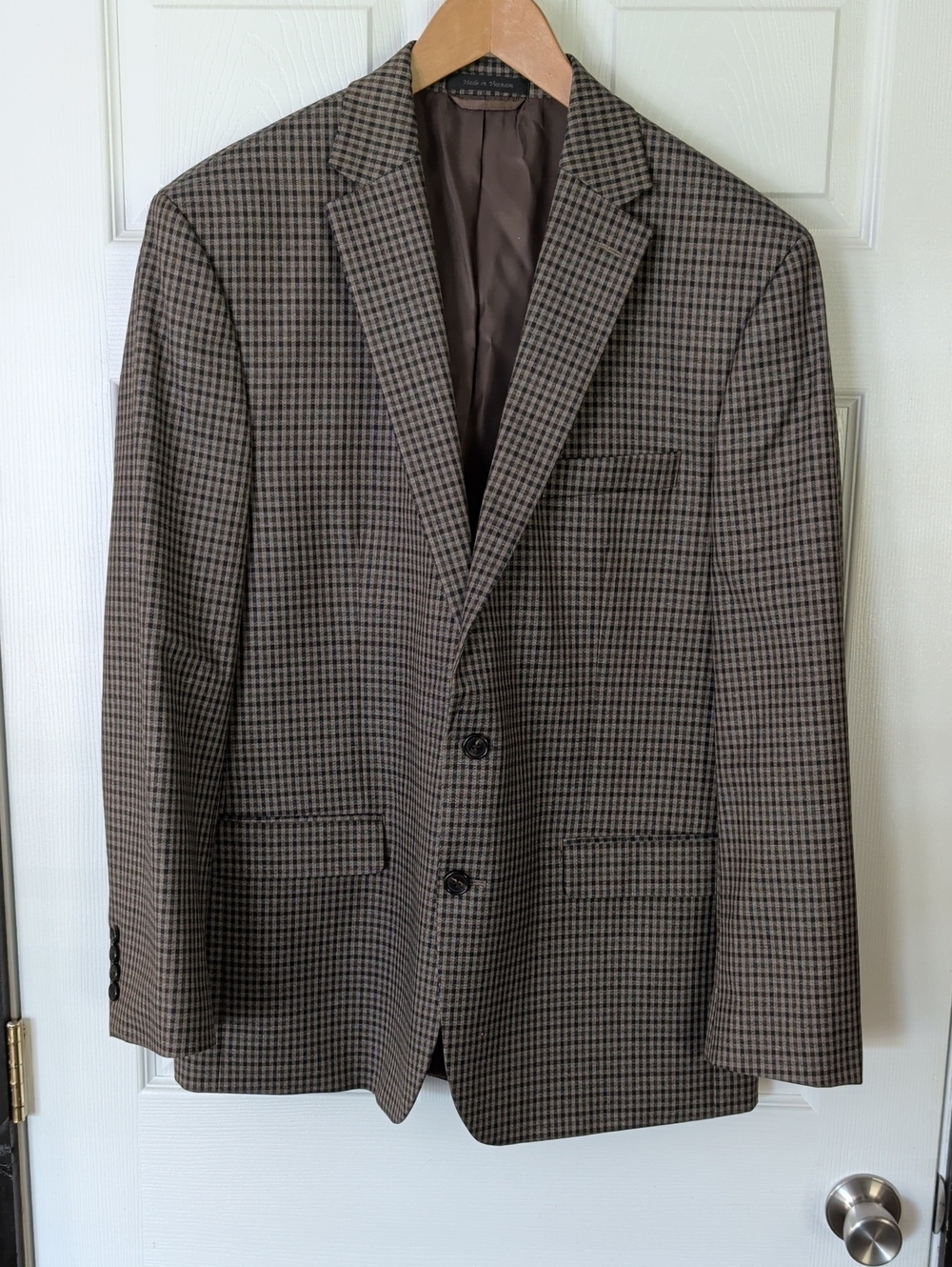 Lauren Ralph Lauren Gingham Check Plaid Blazer Size 44R